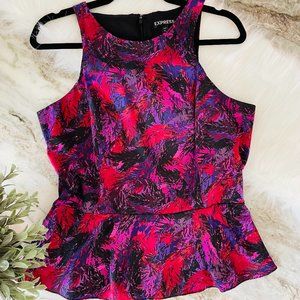 Express Satin Peplum Top